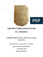 LÓPEZ SACO, J., Archivo Diplomatico de Amarna. Correspondencia de la región cananeo-palestina, en www.investigacioneshistoricaseuroasiaticas-ihea.com.pdf