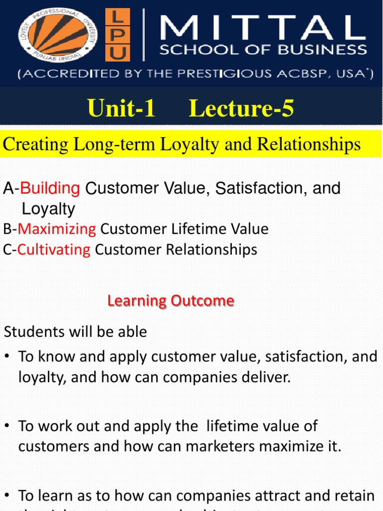 Maximizing Customer Loyalty and Value | PDF | Customer Satisfaction ...