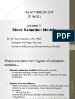 FM-Lecture3-Stock Valuation Models