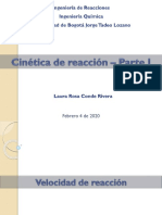 Cinética de Reacción-Parte I-2020-I PDF