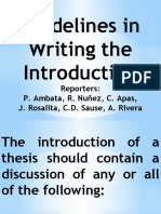 Guidelines in Writing The: Reporters: P. Ambata, R. Nuñez, C. Apas, J. Rosalita, C.D. Sause, A. Rivera