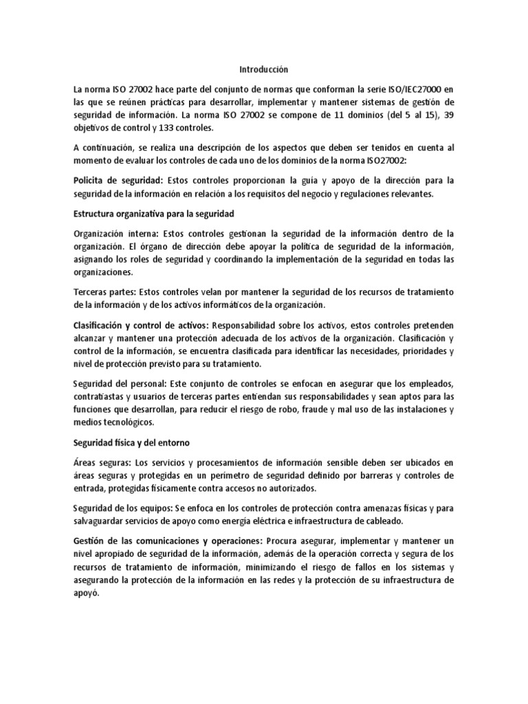 Guía sobre la norma ISO 27002 | PDF | La seguridad informática | Seguridad