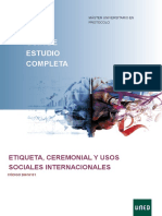 Etiqueta internacional, ceremonial y sociedad