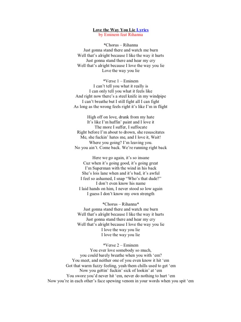 I Love The Way You Love Lyrics