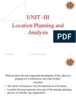 Unit - Iii Location Planning and Analysis: 7 October 2019 Lovely Professional University 1