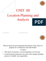 Unit - Iii Location Planning and Analysis: 13 September 2019 Lovely Professional University 1