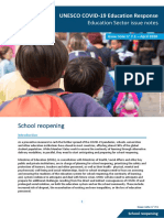 UNESCO COVID-19 Education Response: School Reopening