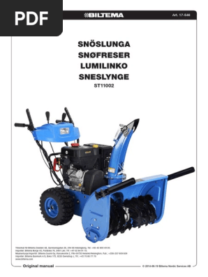 17-546 Snöslunga Manual  PDF