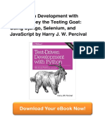 Test-Driven Development With Python: Obey The Testing Goat: Using Django, Selenium, and Javascript by Harry J. W. Percival