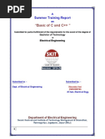 "Basic of C and C++ ": Summer Training Report