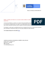 Constancia de Notificacion A La Agencia de Defensa Juridica Del Estado PDF