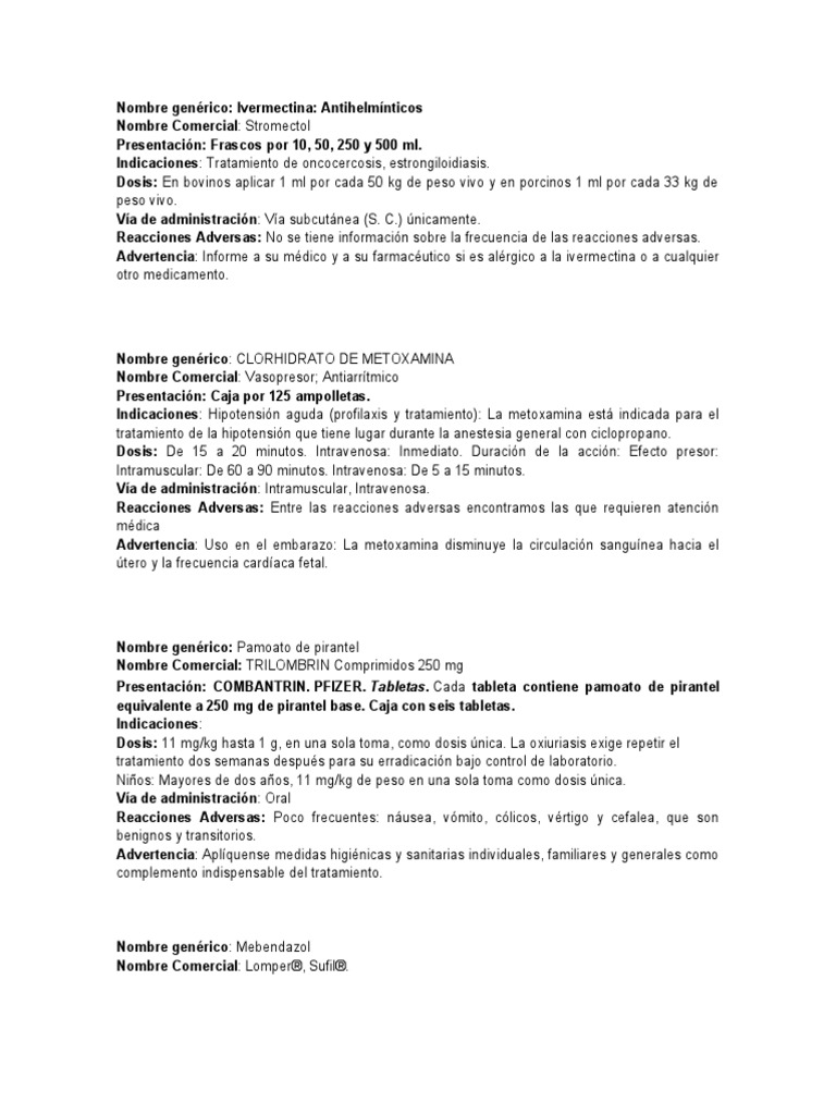 Stromectol Ficha Tecnica