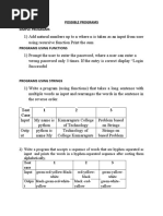 Possible Programs Simple Programs: Test Case 1 2 3