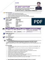 Muhammad Asif Sattar: Urriculum Itae