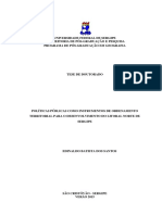 Políticas Públicas Como Instrumentos de Ordenamento Territorial para o Desenvolvimento Do Litoral Norte de Sergipe Edinaldo Batista Dos Santos