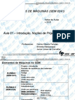 Notas de aula sobre introdução e projeto mecânico