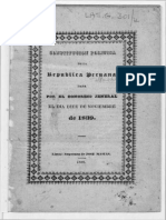Constitución Política de La República Del Perú de 1839 (Constitución de Huancayo)