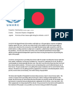 Unhrc Delegate o Bangladesh Postion Paper