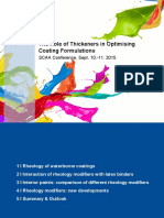 The Role of Thickeners in Optimising Coating Formulations: SCAA Conference, Sept. 10.-11. 2015