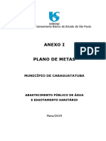 PLANO DE METAS do  MUNICÍPIO DE CARAGUATATUBA ABASTECIMENTO PÚBLICO DE ÁGUA E ESGOTAMENTO SANITÁRIO - anexo II