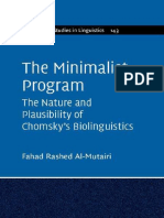 (Cambridge Studies in Linguistics) Fahad Rashed Al-Mutairi-The Minimalist Program - The Nature and Plausibility of Chomsky's Biolinguistics-Cambridge University Press (2014) PDF