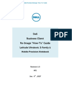 Dell Business Client Re-Image "How-To" Guide: Latitude Ultrabook, E-Family & Mobile Precision Notebook