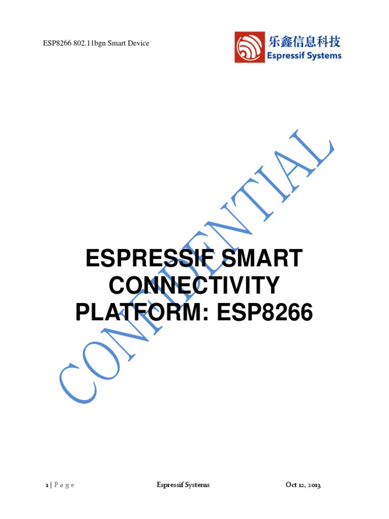 ESP8266 Specifications English PDF | PDF | Ieee 802.11 | Wi Fi