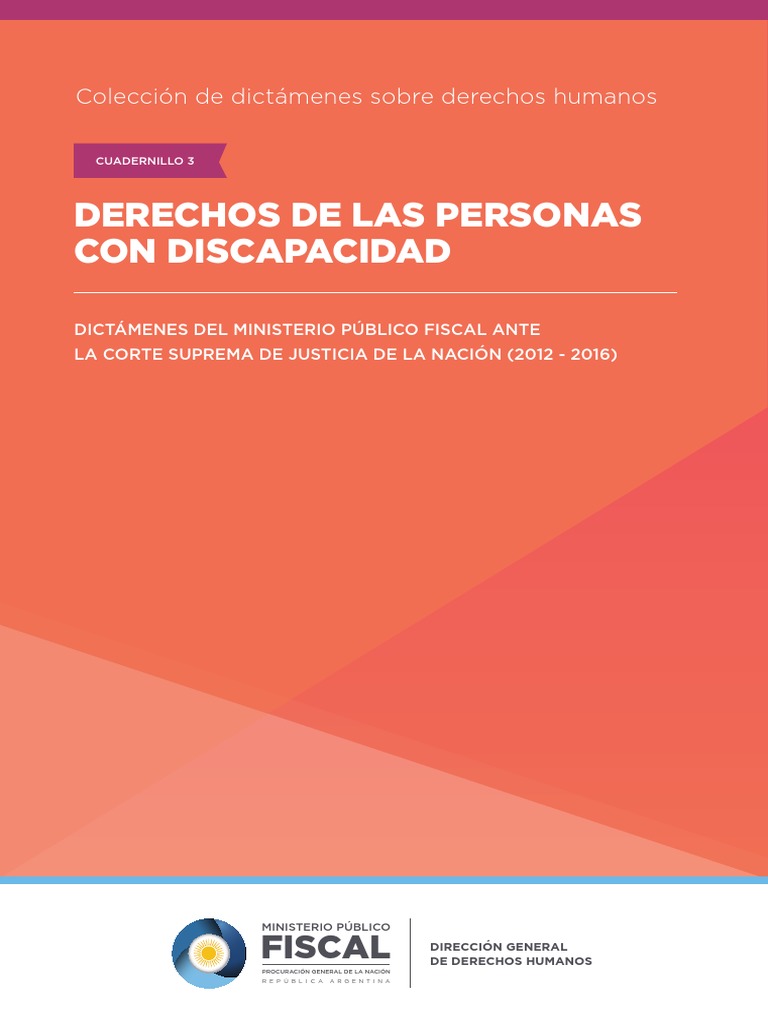 Cuadernillo 3 Derechos de Las Personas Con Discapacidad PDF | PDF ...