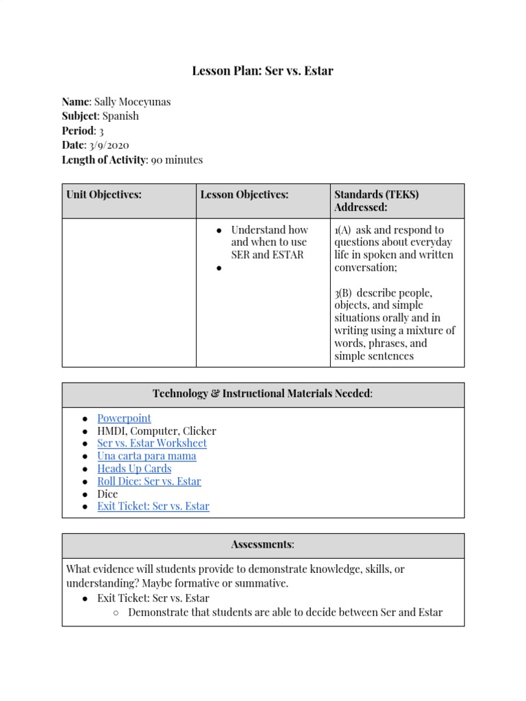 Lesson Plan 5th Six Weeks - Week 2 Day 5 3 9 20 | Download Free PDF ...