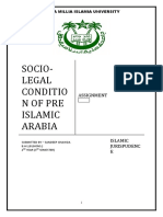 Socio-Legal Conditio Nofpre Islamic Arabia: Assignment