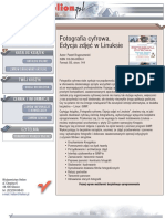 Fotografia Cyfrowa Edycja Zdjec W Linuksie PDF