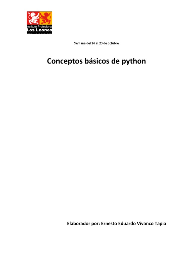 Materia de Estudio Python | PDF | Lenguaje de programación | Python ...
