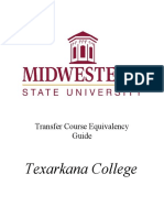 Texarkana College: Transfer Course Equivalency Guide
