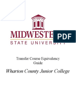 Wharton County Junior College: Transfer Course Equivalency Guide