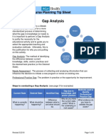 Gap Analysis: Course Planning Tip Sheet