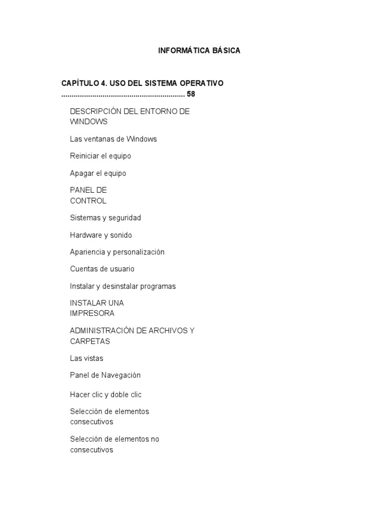Uso Efectivo del Sistema Operativo Windows | PDF | Archivo de ...