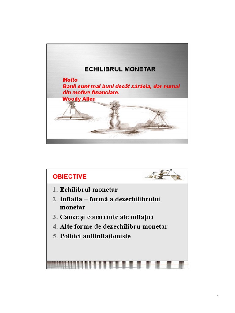 Cap 4 Echilibrul Monetar (Mod Compatibilitate) PDF | PDF