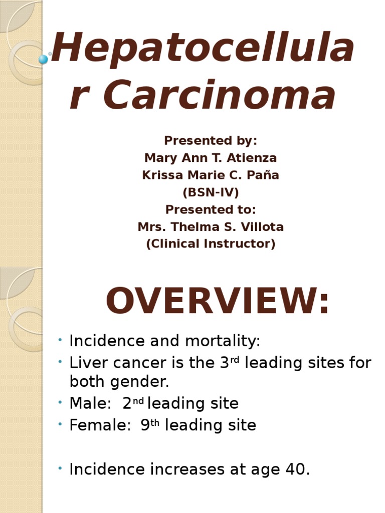 Hepatocellular Carcinoma Overview | PDF | Liver | Hepatitis