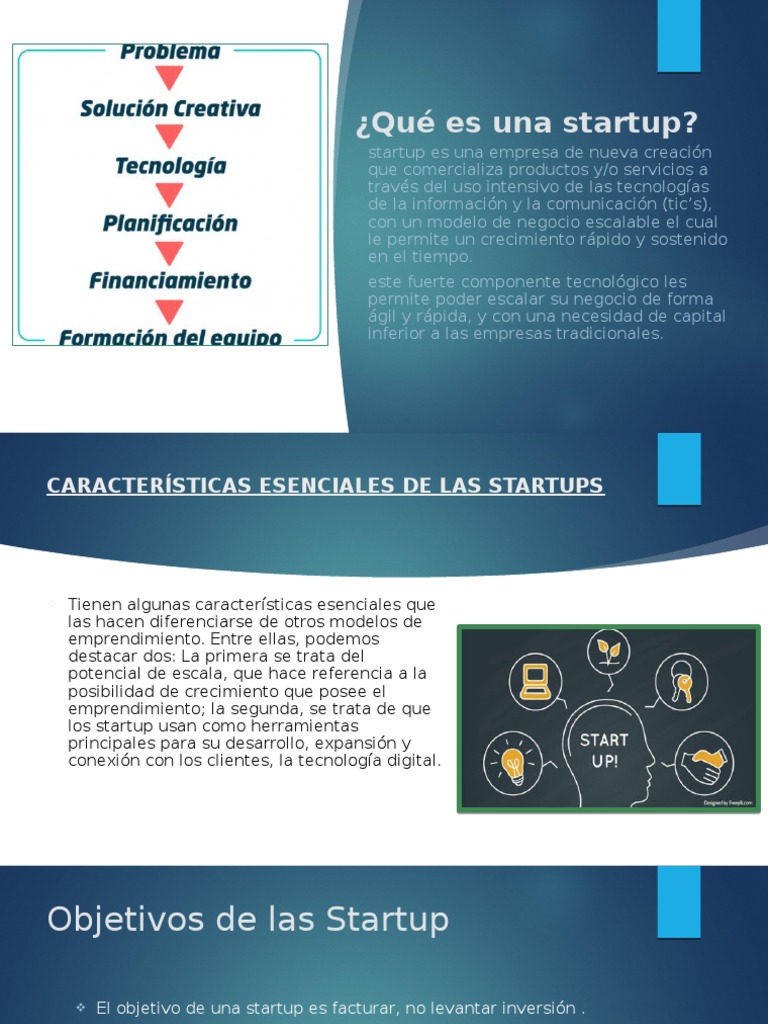 Características y financiamiento de startups | PDF | Empresa de inicio ...