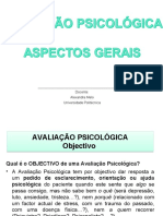 AVALIAÇÃO PSICOLOGICA - ASPECTOS GERAIS