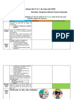 Plan de clases del 27 al 29 de abril del 2020