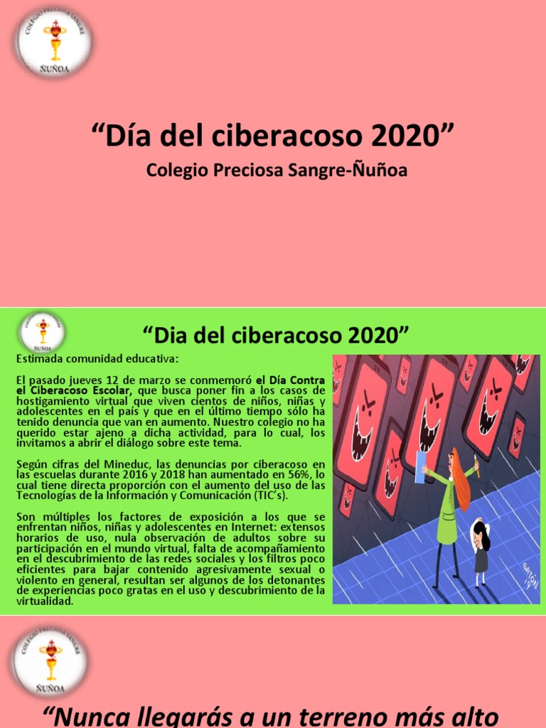 Día Contra el Ciberacoso Escolar 2020 | PDF | Acoso cibernético | Agresión