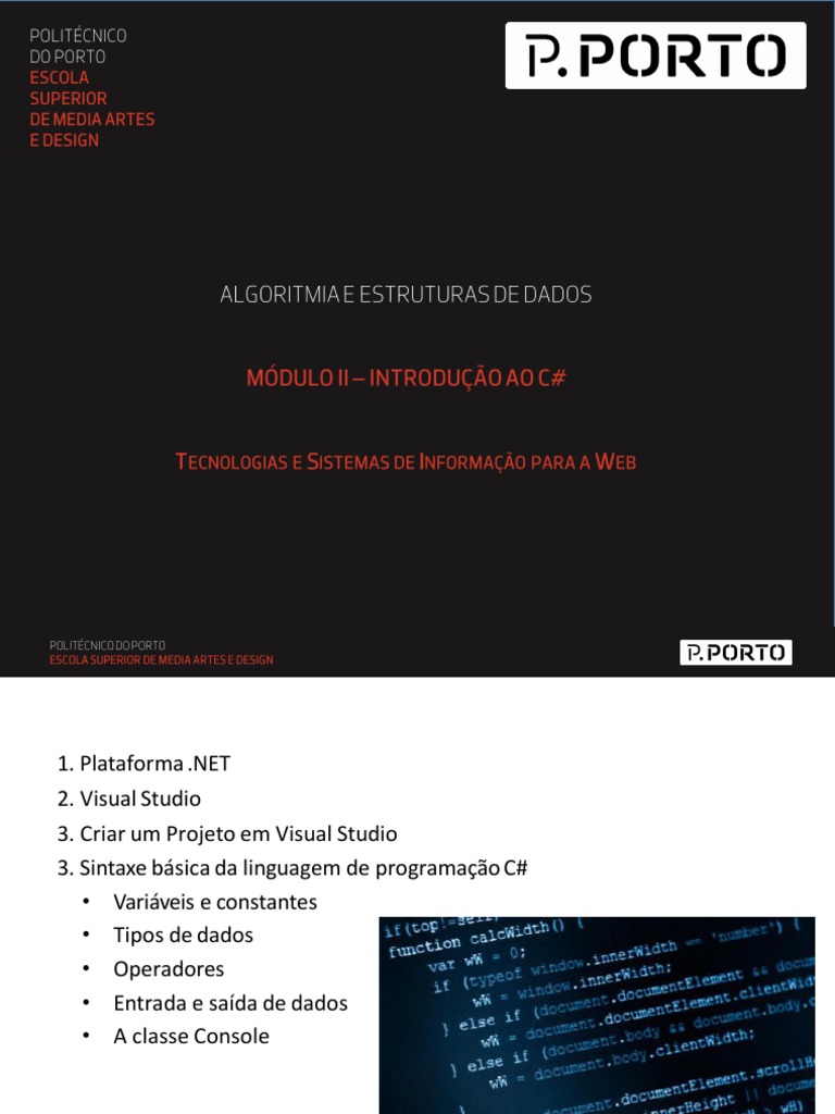 Introdução ao .NET e C# no Visual Studio | PDF | Microsoft Visual ...