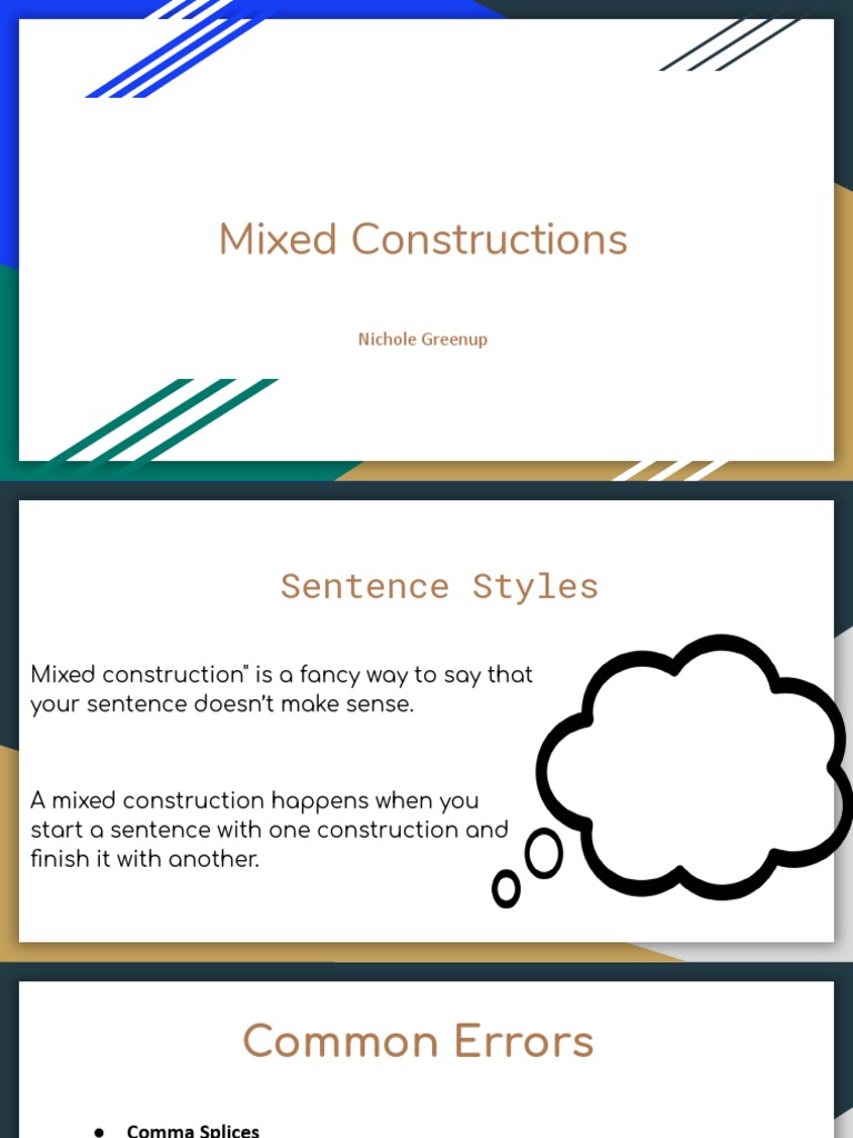 Understanding Mixed Constructions | PDF