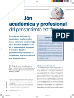 Evolución Académica y Profesional Del Pensamiento Estratégico PDF