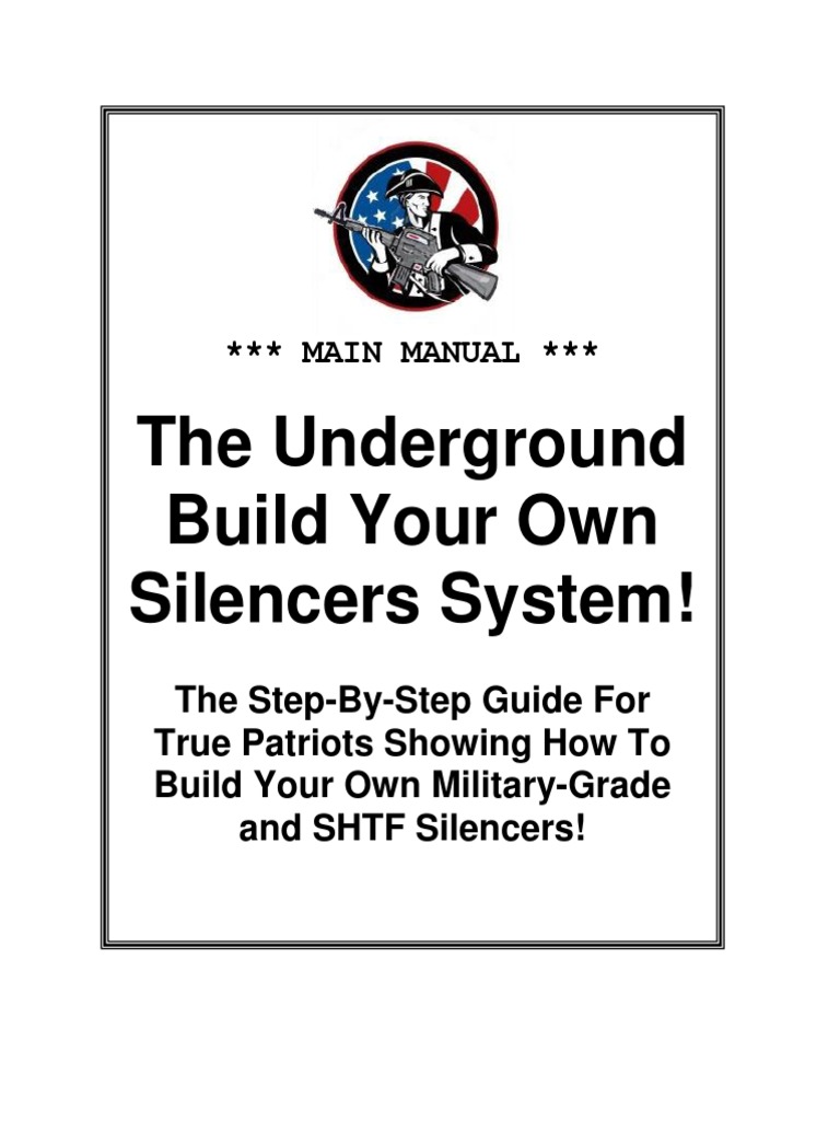 Underground Build Your Own Silencers Manual PDF Trust Law Noise