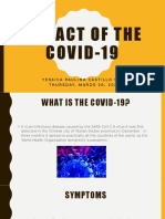 Impact of The COVID-19: Yessica Paulina Castillo Vaca T H U R S D Ay, M A R Z O 2 6, 2 0 2 0