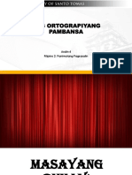 FIL 2. Aralin 4 Ang Ortograpiyang Pambansa