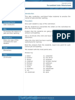 Scrambled Jobs Worksheet: Activity Type