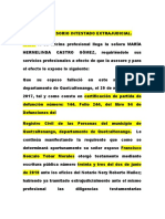 Tarea 2. Caso. Proceso Sucesorio Intestado Extrajudicial